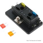 Zoternen - support de mini - botier  lames 4 voies apm atm 5 a 10 a 25 a pour voiture, bateau, tricycle ...