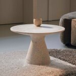 Zuiver - table basse ronde 50x50x32 cm en résine blanche Zuiver - table basse ronde 50x50x32 cm en résine blanche