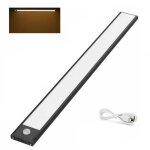 Zvd 1 piece lampe de placard led, led barre lumineuse �clairage 3000k, uisine 220v noir