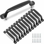 Zvd - 10 pcs poign�e noir meuble cuisine 96mm alliage d'aluminium poign�es armoire porte avec vis