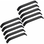 Zvd lot de 10 poignes noir de meubles moderne 160mm poignes pour porte placard armoire avec vis