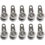 Zvd lot de 10 roulettes pour baies vitres ou portes coulissantes - en mtal et en plastique - 4, 5 x ...