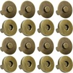 Zvd - lot de 100 boutons - pression magntiques pour sac  main, vtements, cuir (14 mm, laiton antique) ...