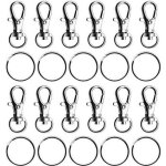 Zvd - 100pcs attache mtal porte - cls mousqueton, fermoir en alliage avec anneaux dtachables pour ...
