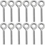 Zvd - lot de 12 boulons - m5 � oeil en 304 acier inoxydable vis � anneau piton � visser pour balan�oire ...