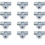 Zvd - lot de 12 roulettes de 2, 5 cm rigides fixes non pivotantes avec plaque sup�rieure en m�tal roues ...