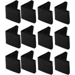 Zvd - 12pcs protection pied de chaise en fer table embout pied 50 x 50 mm noir de chaise meuble capuchons ...