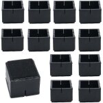 Zvd 12pcs protege pied de chaise carr� 42 - 48mm prot�ge jambes table et chaise pvc capuchons carr�s ...