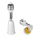 Zvd - lot de 2 adaptateurs d'extension de douille d'ampoule e26 / e27  180 degrs, culot e26 / e27  ...