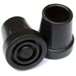Zvd - 2 embouts en caoutchouc pour cannes de marche et béquilles - noir - 19mm Zvd - 2 embouts en caoutchouc pour cannes de marche et béquilles - noir - 19mm