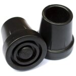 Zvd - 2 embouts en caoutchouc pour cannes de marche et bquilles - noir - 19mm