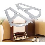 2 pcs en acier inoxydable meubles charnire chaussures tiroir cabinet charnires turing rack raccords ...
