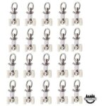 Zvd - 20 pi�ces rouleaux de rail planeur de voie de rideau plastique twin � roulettes en alliage d'aluminium ...