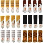 Zvd - lot de 24 chaussettes de chaise avec motif pattes de chat mignon 6 motifs de meubles, anti - rayures, ...