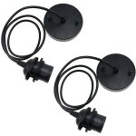 Zvd - 2x douille de lampe e27 suspension en mtal lustre rtro suspensions de plafond support de lampe ...