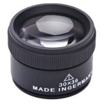 Zvd - 30x loupe de bijoux, mtal portable grossissement optique, loupe de poche pour pices de monnaie ...