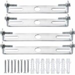 Zvd 4 paquets fixation plafonnier, rosace plafond, lustre support de lumire universel argent avec vis ...