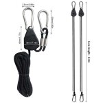 Zvd - 4 pices cordes  cliquet rglable avec crochets 1 / 8 tendeur voile ombrage sangle  cliquet corde ...