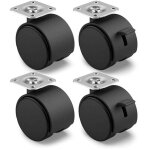 Zvd lot de 4 roulettes de meuble 30 mm - roulettes de transport avec frein - roulettes pivotantes pour ...