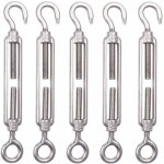 Zvd - lot de 5 m6 tendeur cable inox 6mm tendeur cloture crochet tendeur 304 en acier inoxydable r�glable ...