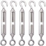 Zvd - lot de 5 m6 tendeur cable inox 6mm tendeur cloture crochet tendeur 304 en acier inoxydable réglable ... Zvd - lot de 5 m6 tendeur cable inox 6mm tendeur cloture crochet tendeur 304 en acier inoxydable réglable ...