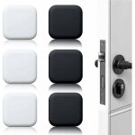 Zvd - 6 pices bute de porte murale noire / blanche adhsive 45mmx45mm bloc porte stop porte mural adhesif ...