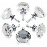Zvd - 6 poignes en cristal, poignes de porte de tiroir en cristal de 30 mm, poignes de porte de cuisine ...