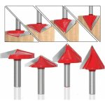 Zvd - 6pcs fraise  rainurer droit en v, 60 90 120, queue de 8mm, fraise  bois 3d en v fraise  graver ...
