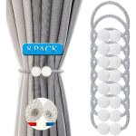 Zvd - lot de 8 embrasse pour rideaux embrasse rideau aimantee embrasse rideau avec corde et boule magn�tique ...