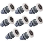 Zvd 8 pcs roulette porte douche coulissante 19mm rouleaux pour salle de bains roulettes coulissantes ...
