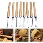 Zvd - 8pcs outils de tournage coffret, professionnelle jeu de ciseaux, jeu de burins de tour  bois antirouill ...