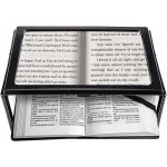 A4 pleine page loupe de lecture loupe sur pied rectangulaire mains libres avec 4 led lampe lentille de ...