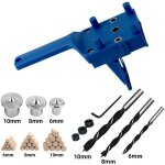Zvd bleu 41 pcs gabarits de perage cheville gabarit de percage tourillon kit gabarait de goujon menuiserie ...