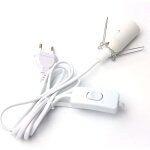 Cble pour lampe  sel avec interrupteur - e14 - 1, 8 m - douille pour lampe de sel, blanc - zvd