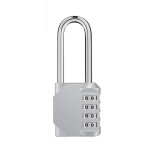 Zvd - cadenas code anse longue exterieur pour portail, abri de jardin, 4 chiffres grande cadena a combinaison ...
