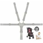 Ceinture de scurit de sige d'enfant 5 points gris harnais cinq points sangle de poussette ceinture ...