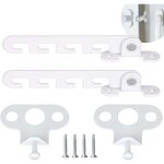 Zvd entreb�illeur de fen�tre � battant 2 pcs restricteur de fen�tre, loquets de fen�tre avec 4 vis, verrou ...