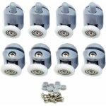 Zvd - galets de porte de douche ? jeu de 8 galets de porte de douche pour portes de douche coulissantes, ...