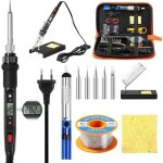 Kit fer  souder 60w fer  souder lectrique outils de soudure, temprature rglable 200 - 450c, avec ...