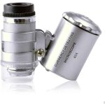 Zvd loupe clairante 60x loupe poche mini microscope de poche loupe uv dtecteur de monnaie bijoutier ...