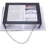 Zvd loupe de lecture loupe de lecture, 12led rectangulaire clair loupe avec support de lampe loupe ...