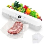 Zvd - machine  emballer sous vide, machine  emballer sous vide pour aliments, avec 10 sacs pour aliments, ...