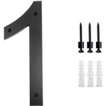 Zvd - plaque de num�ro de maison 10 pouces (1, noir) num�ros de porte modernes plaque de signalisation ...
