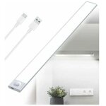 Zvd - reglette led cuisine sous meuble rechargeable usb, lumire tricolore, 2500mah 40cm dimmable lampe ...