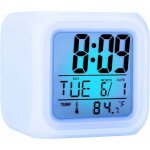 Zvd - rveil numrique 7 couleurs changeantes led nuit rveil de chevet avec lumires pour enfants cadeau ...