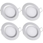 Zvd - spot encastr led 12 v, trou 58 - 65 mm, 3 w, plafonniers encastrs 3000 k, 4 units (finition ...
