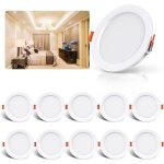 Zvd - spot led encastrable lot de 10, 5w 500lumen equivalent 50w incandescence, 4000k blanc spot led ...