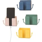 Zvd - support de t�l�phone mural, organisateur de t�l�commande 4 pi�ces support de t�l�phone portable ...