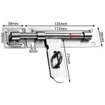 Zvd - verrou de porte coulissant en acier inoxydable - pour entrep�t, garage, grange et porte de cour ...