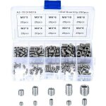 Zvd - vis sans tête en acier inox, m3 m4 m5 m6 m8 vis à métaux, assortiment kit de fixations vis pointeau(200p ... Zvd - vis sans tête en acier inox, m3 m4 m5 m6 m8 vis à métaux, assortiment kit de fixations vis pointeau(200p ...